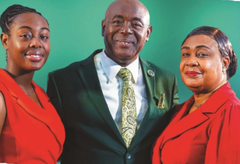 Bishop Donald McFarlane with his wife Marlene and daughter Abigail