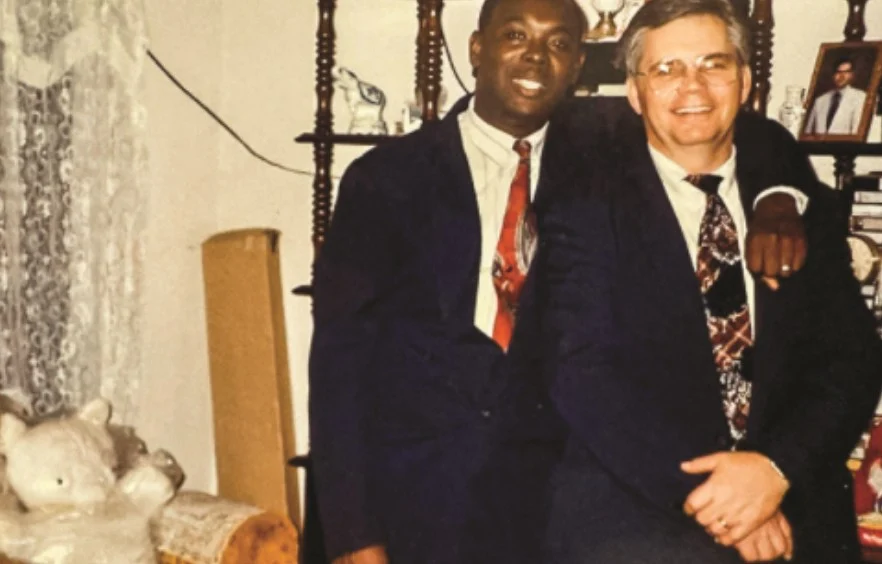 Bishop McFarlane in earlier years with a friend in ministry